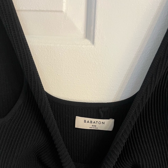 Aritzia Babaton contour black dress ribbed size XXS - Picture 2 of 2